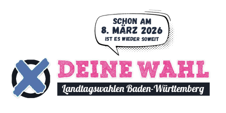 das DEINE WAHL Logo mit dem Datum 23. Februar 2025